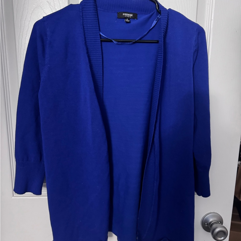 Petite Sophisticate Women's Blue Sweater